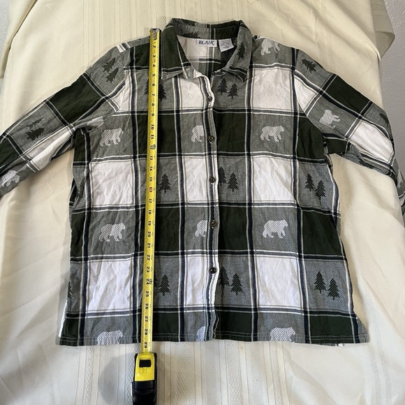 Vintage Blair Green Flannel Plaid 2XL  Woodland Grunge Outdoor Cozy Cabincore - Picture 7 of 11